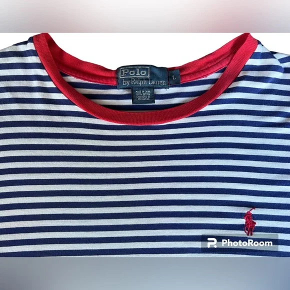Polo Ralph Lauren Striped Crew Neck T Shirt Size Large - Picture 3 of 13